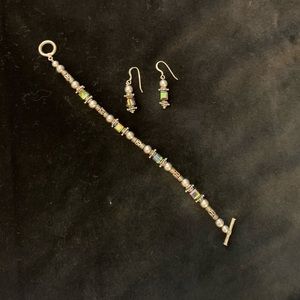 Silpada Swarovski Crystal Bracelet and Earring Set